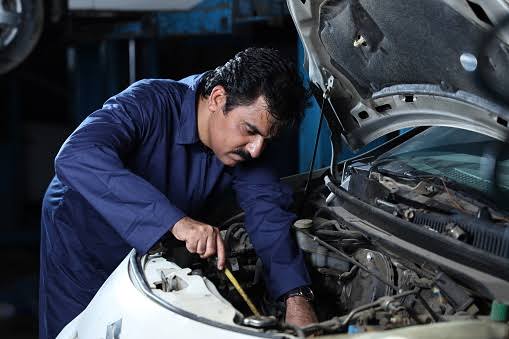 Battery jump start and engine electrical check